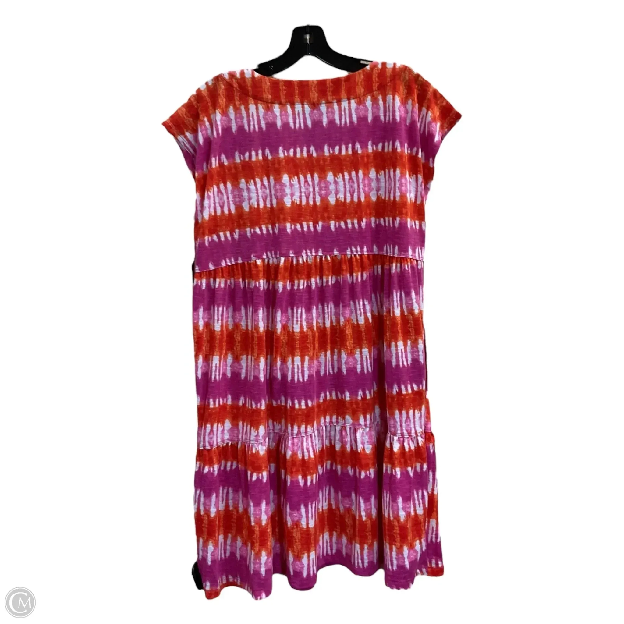 Dress Casual Midi By Multiples In Pink & White, Size: S