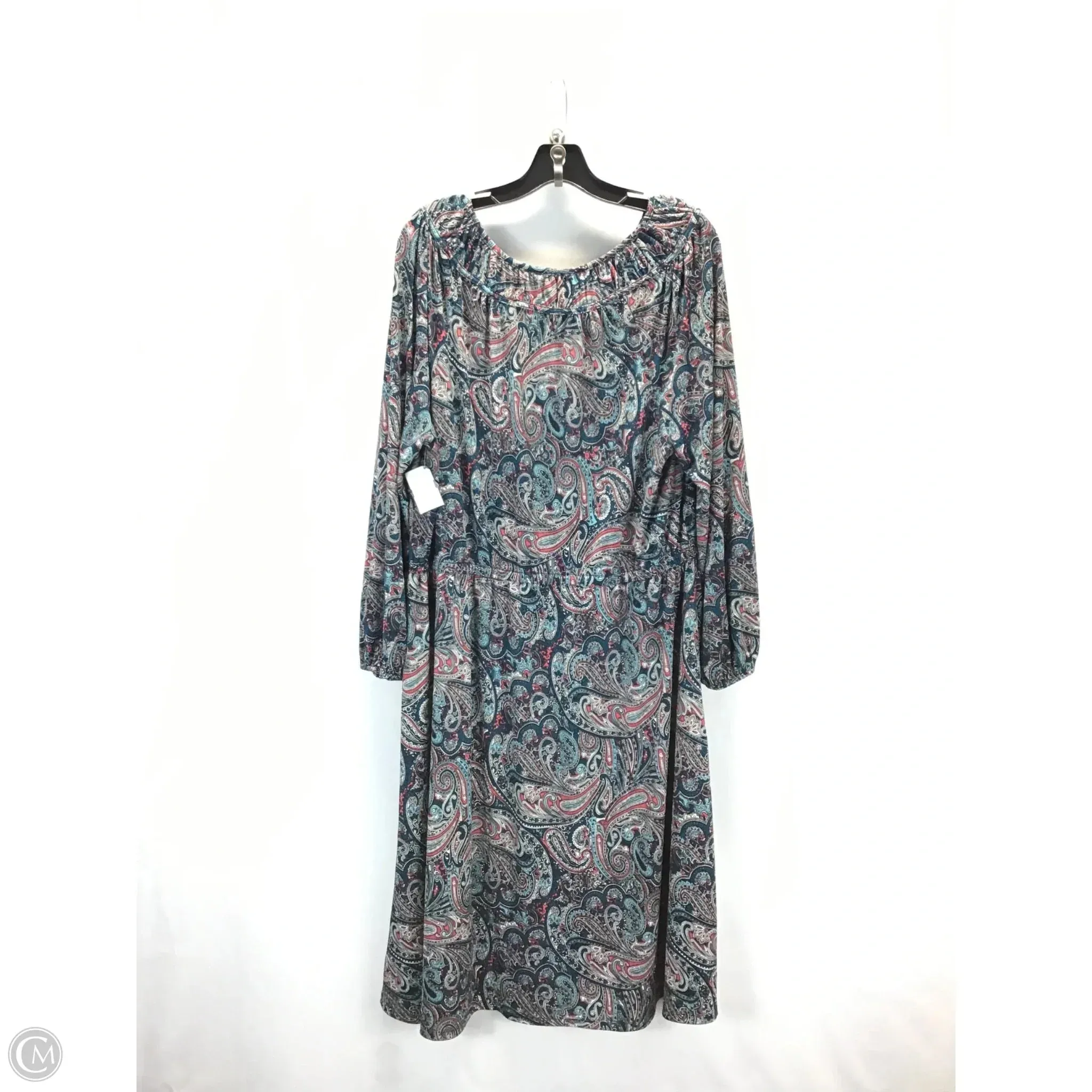 Dress Casual Midi By Talbots In Multi-colored, Size: Xl