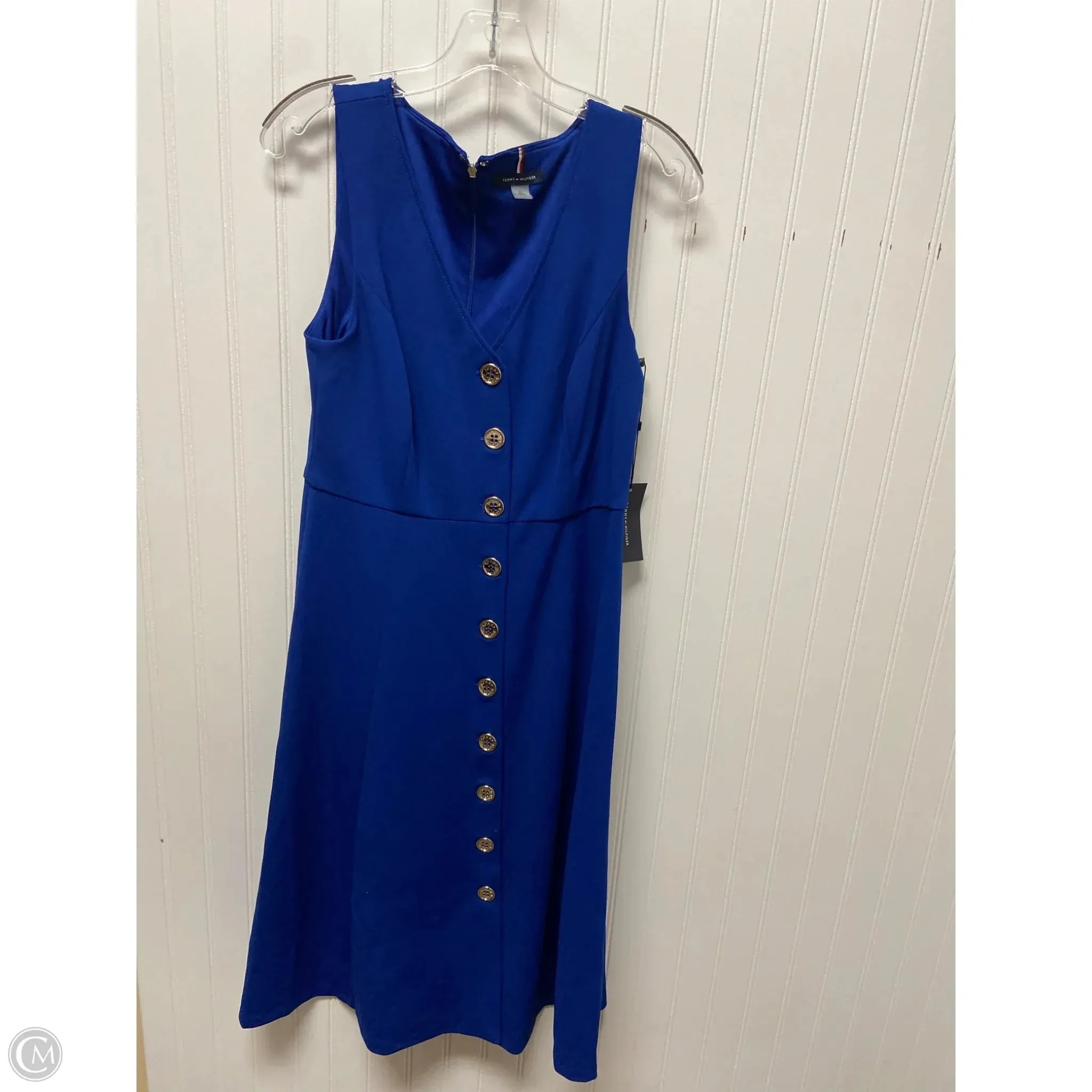 Dress Casual Midi By Tommy Hilfiger In Blue, Size: S