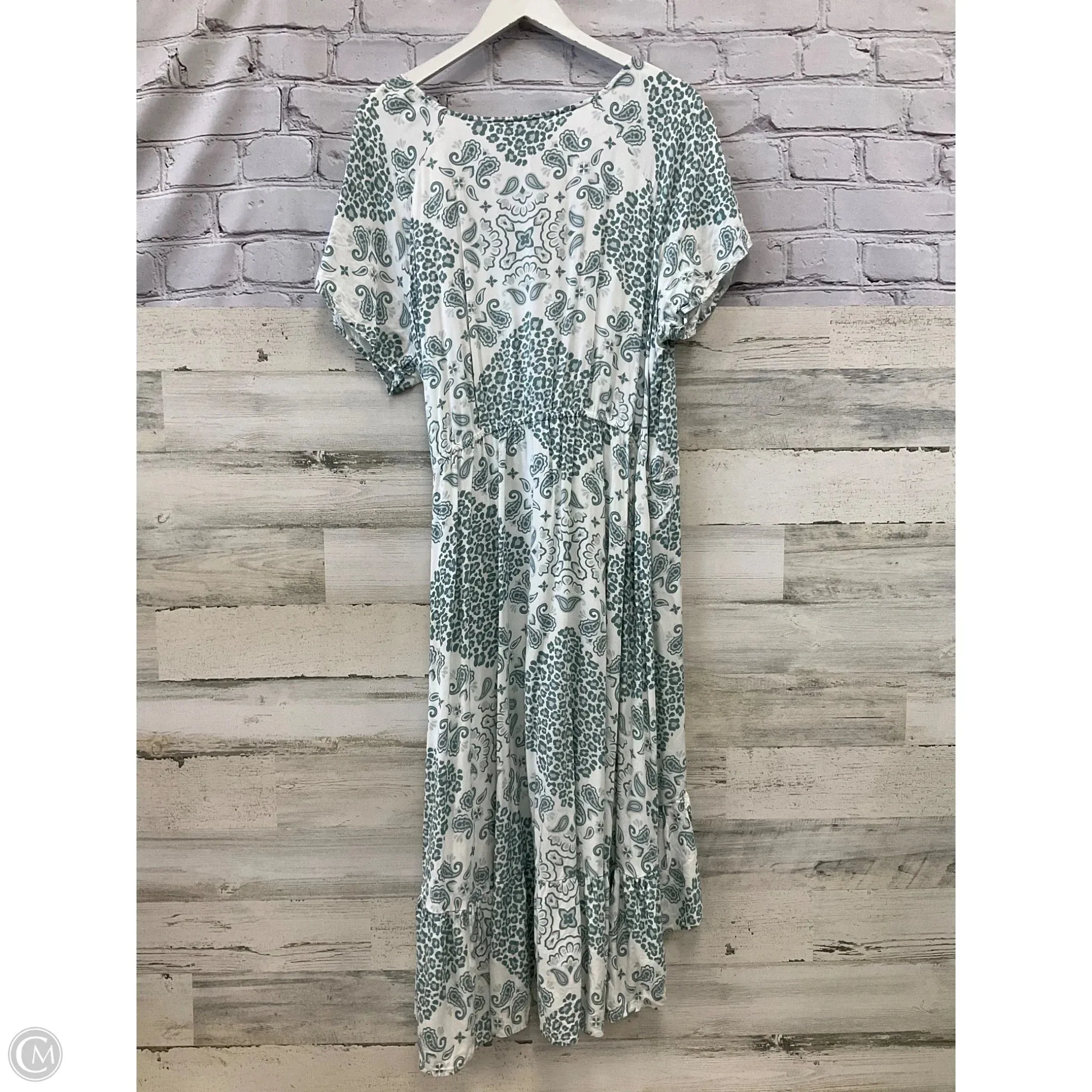 Dress Casual Midi By Wrangler In Aqua, Size: Xxl