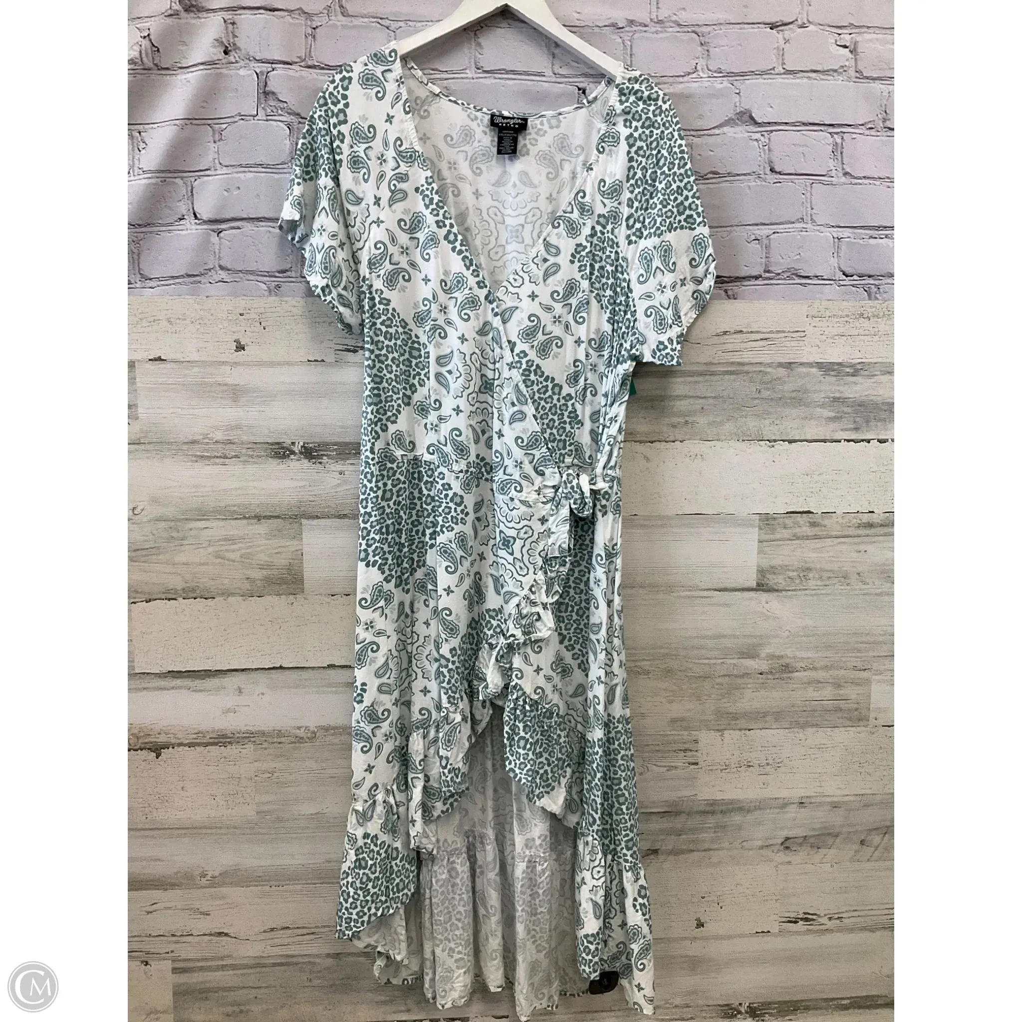Dress Casual Midi By Wrangler In Aqua, Size: Xxl