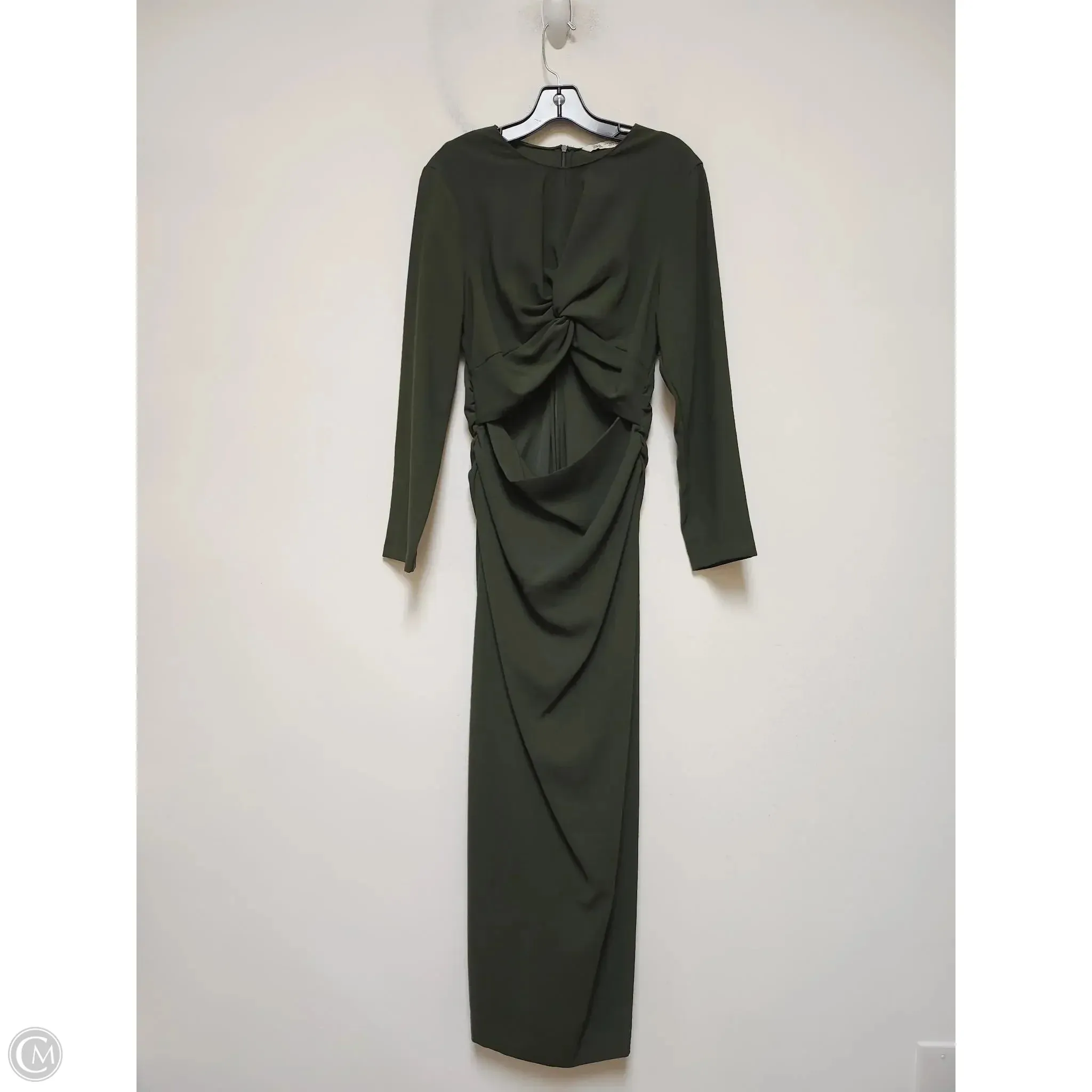 Dress Casual Midi By Zara In Green, Size: M