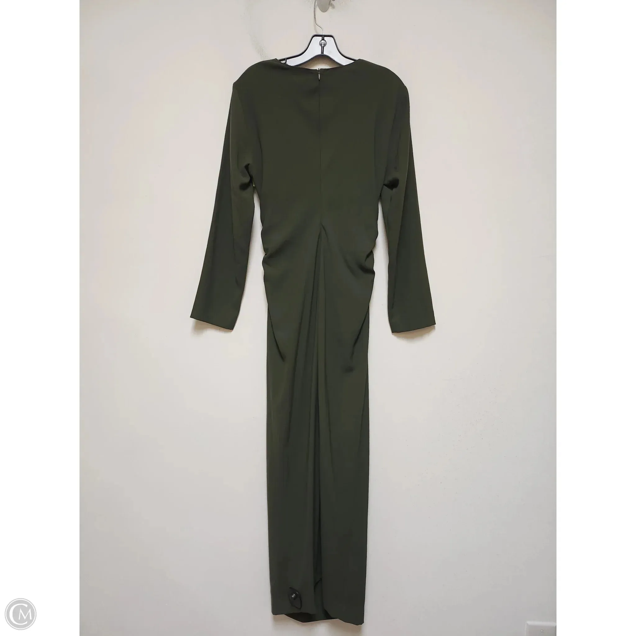Dress Casual Midi By Zara In Green, Size: M