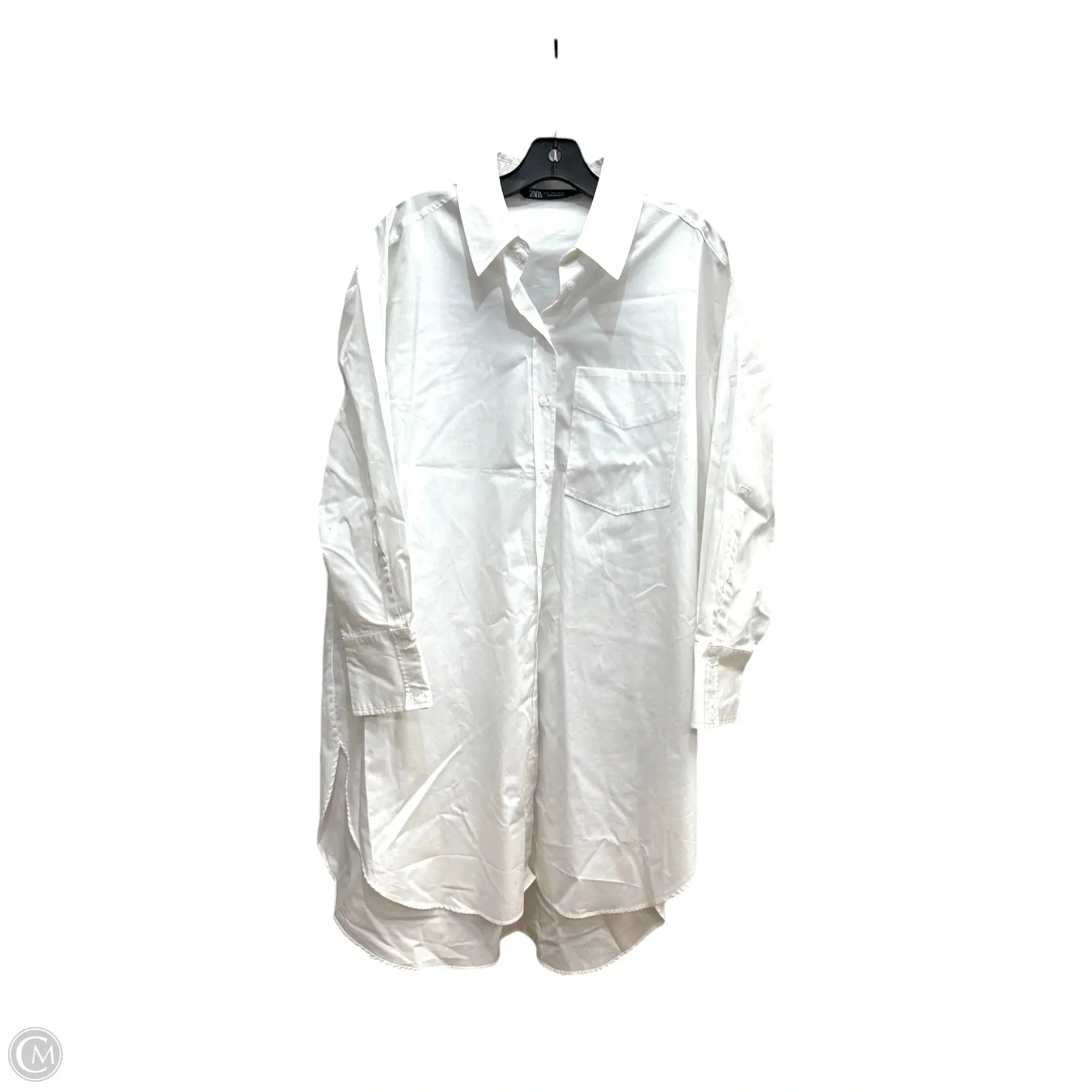 Dress Casual Midi By Zara In White, Size: S