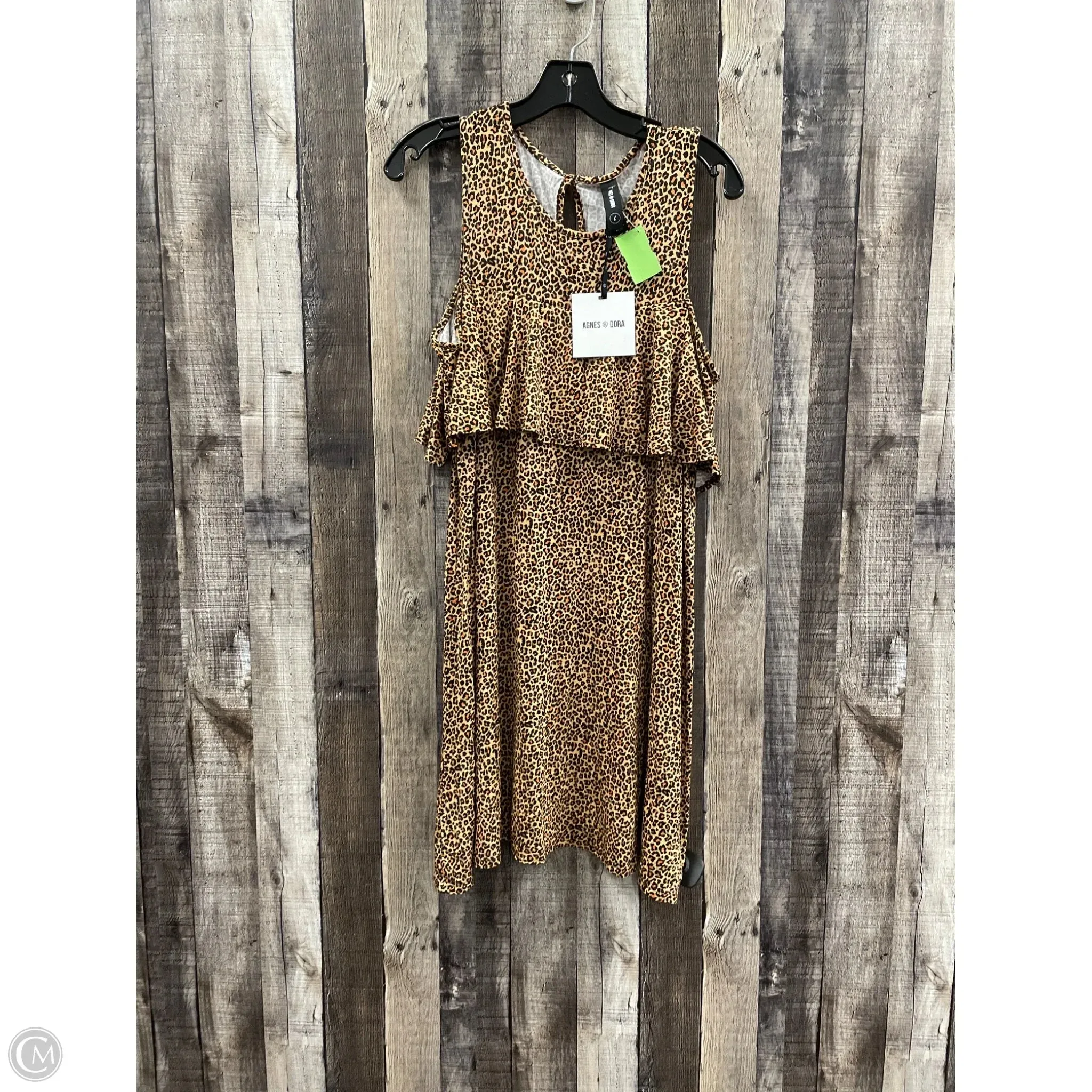 Dress Casual Short By Agnes & Dora In Animal Print, Size: L