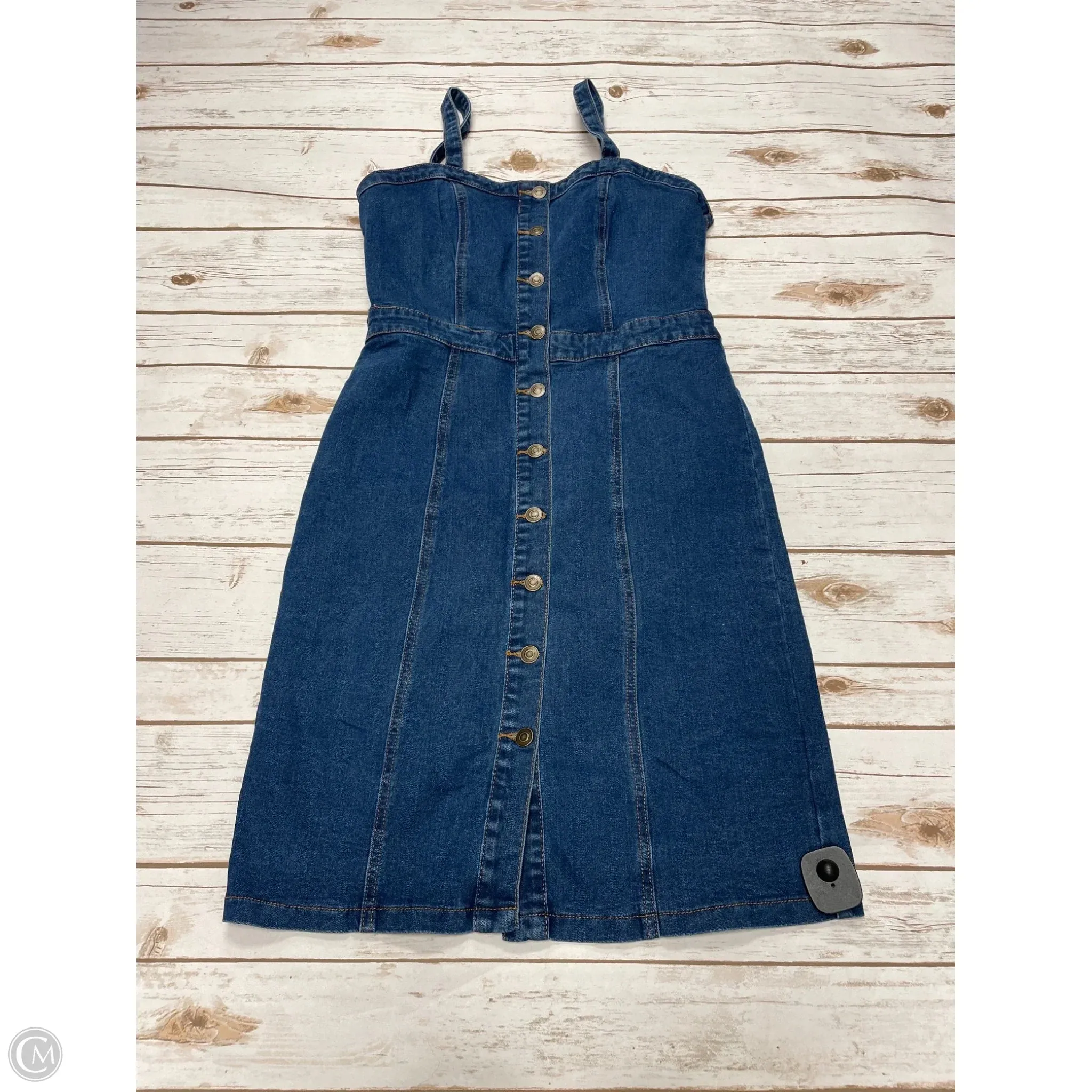 Dress Casual Short By Allegra K In Blue Denim, Size: S