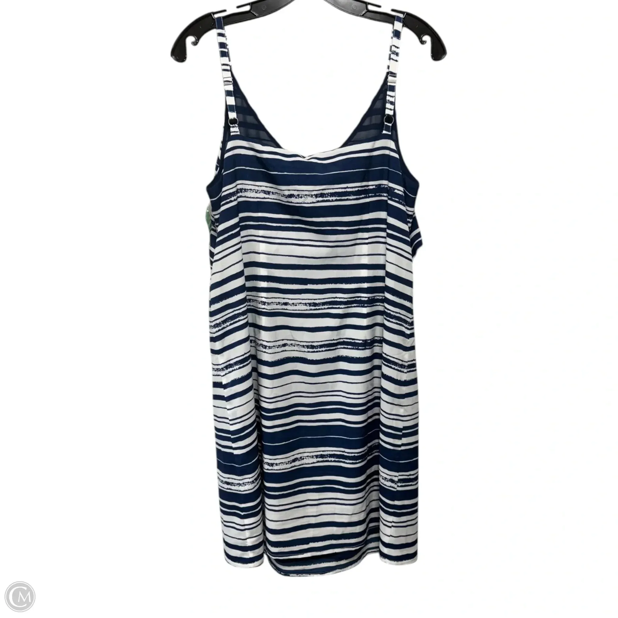 Dress Casual Short By Cabi In Blue & White, Size: M