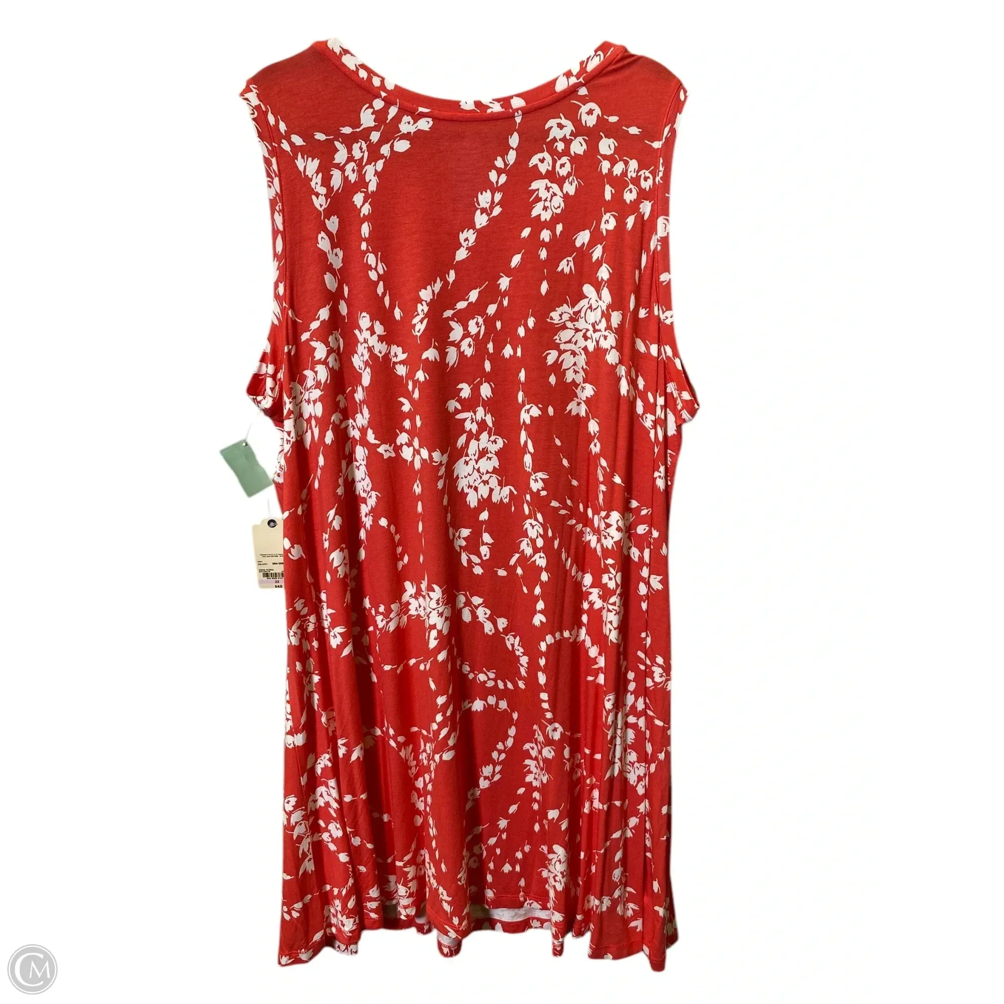 Dress Casual Short By St Johns Bay In Orange & White, Size: 2x