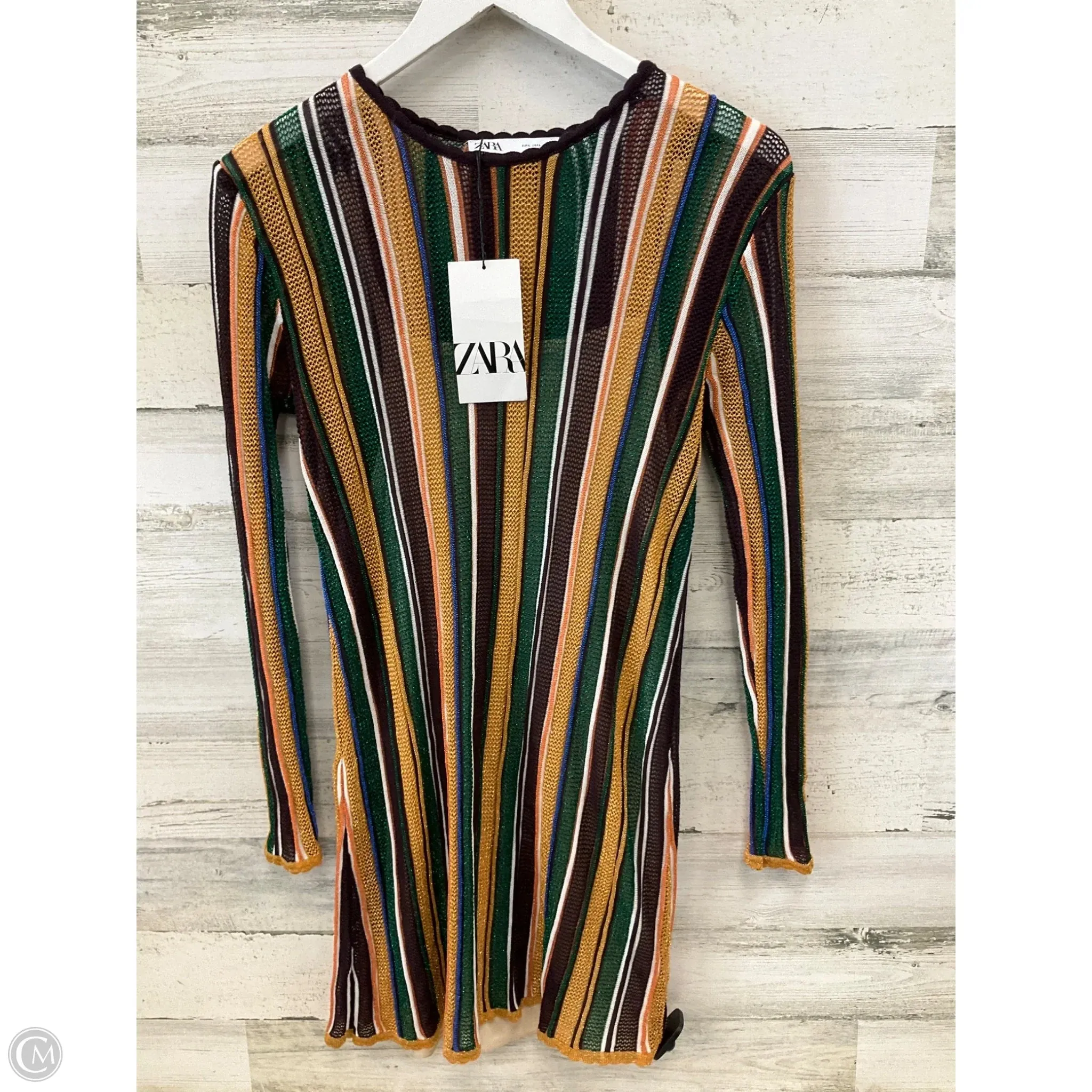 Dress Casual Short By Zara In Brown, Size: L