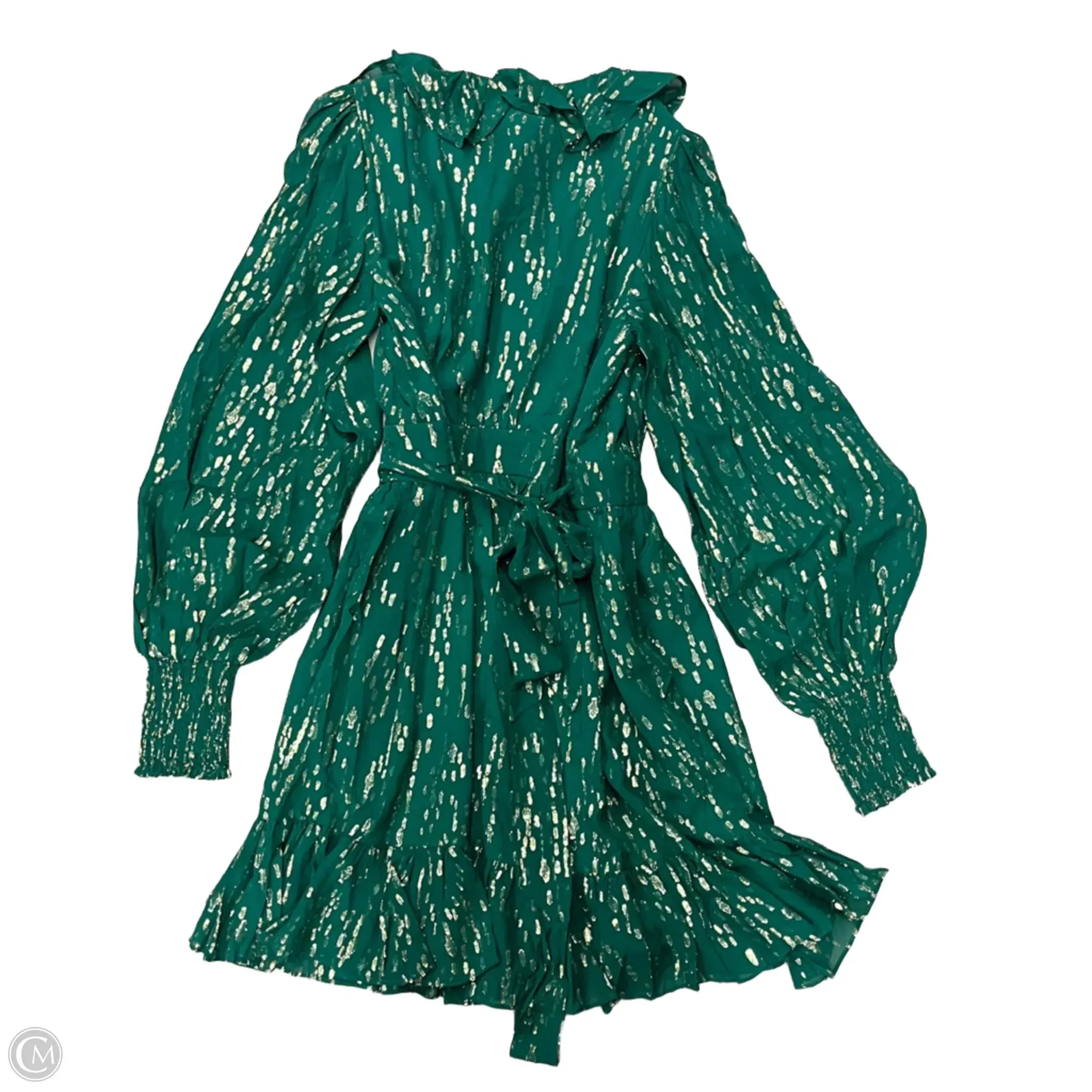 Dress Designer By Lilly Pulitzer In Gold & Green, Size: S