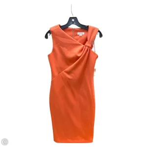 Dress Party Midi By Calvin Klein In Orange, Size: 6