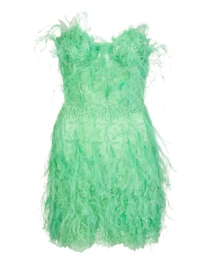 Ermanno Scervino Lace-Embroidered Strapless Dress
