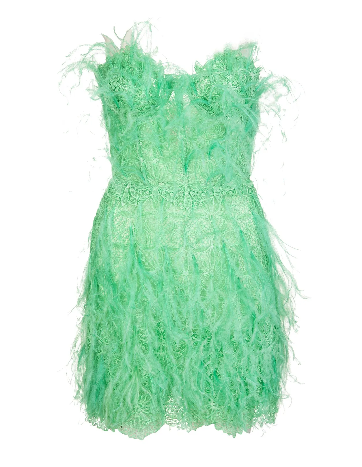 Ermanno Scervino Lace-Embroidered Strapless Dress