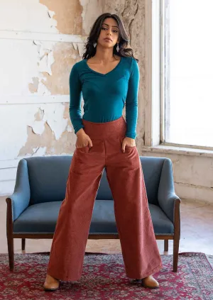 Esta Corduroy Pants Burnt Henna