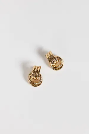 HEAVEN MAYHEM MINI KNOT GOLD EARRING