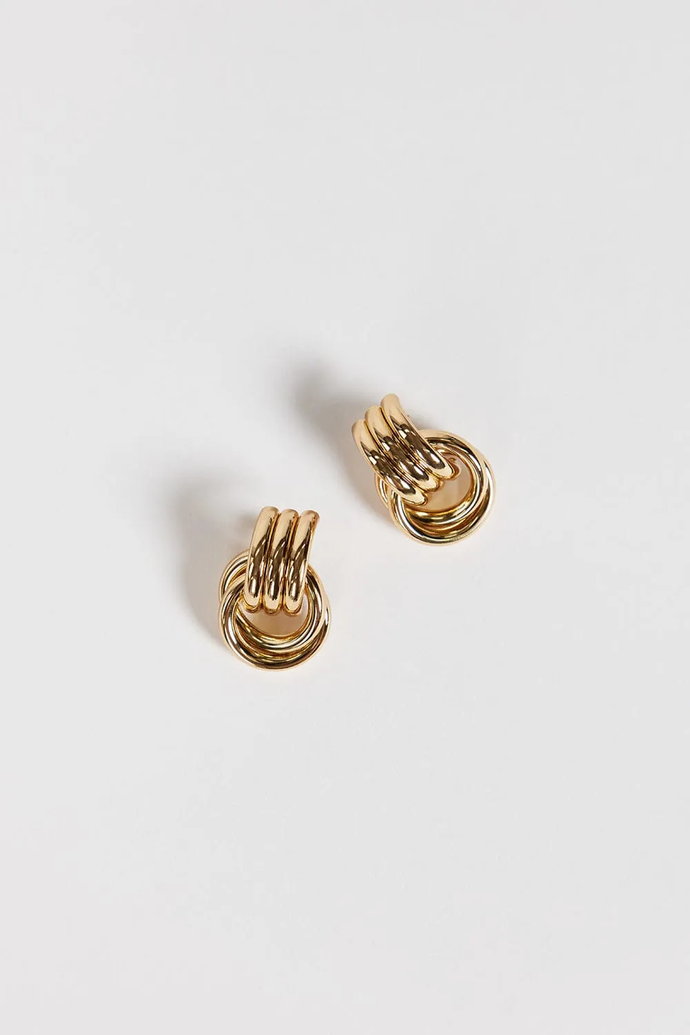 HEAVEN MAYHEM MINI KNOT GOLD EARRING