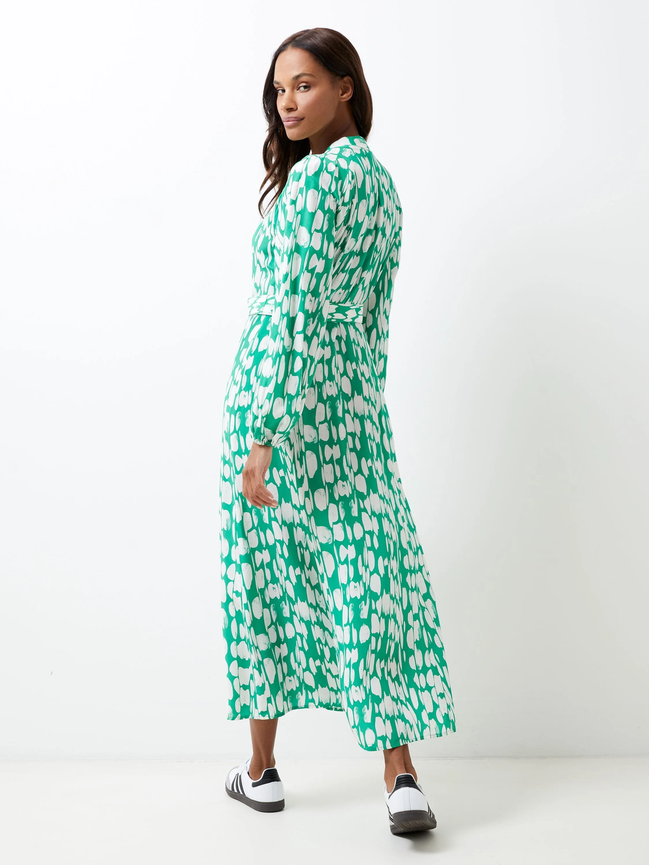 Islanna Crepe Belted Dress