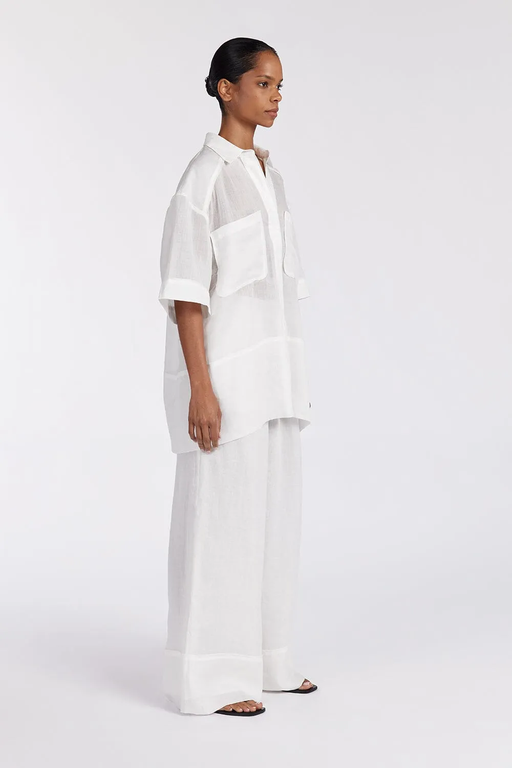 KAI WHITE RAMIE RESORT PANT