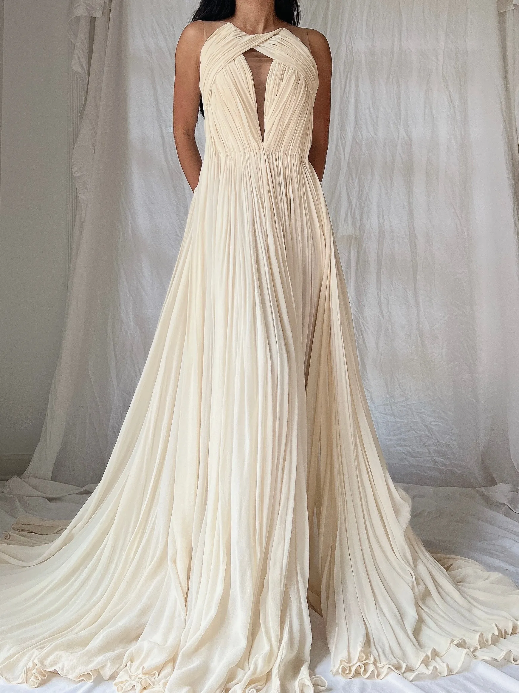 Maria Lucia Hohan Silk Draped Gown - S/M