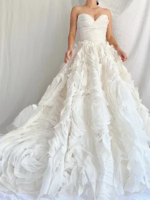 Monique Llhuilier Platinum Silk Organza Dress - XS/2