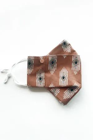 Navajo Diamond Print (Box Pleated Mask with Filter Pocket)