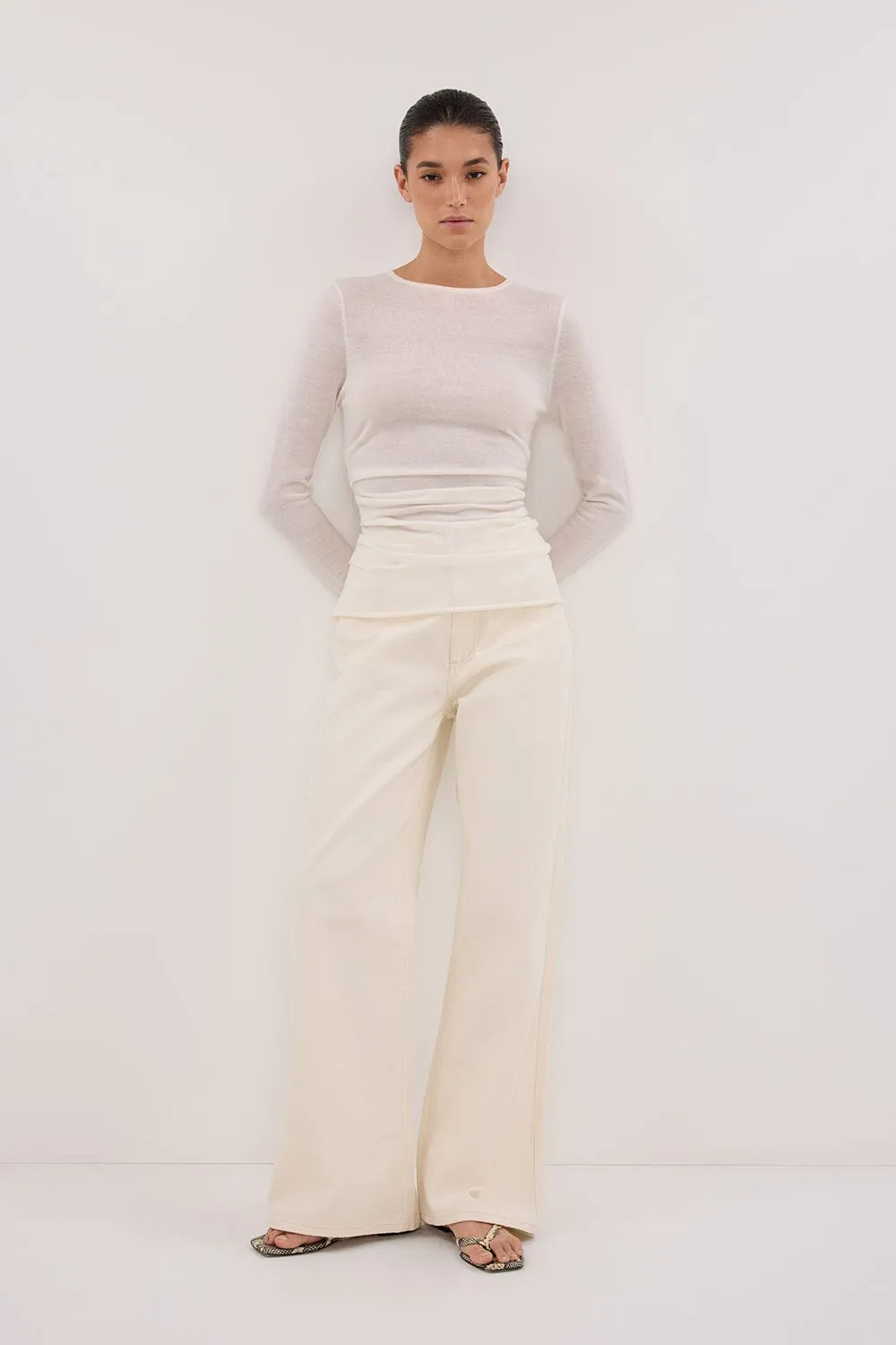 REAGAN 2.0 CREAM SLOUCHY JEAN