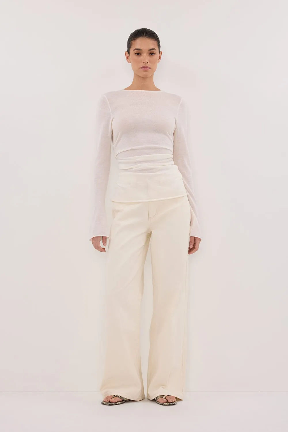 REAGAN 2.0 CREAM SLOUCHY JEAN