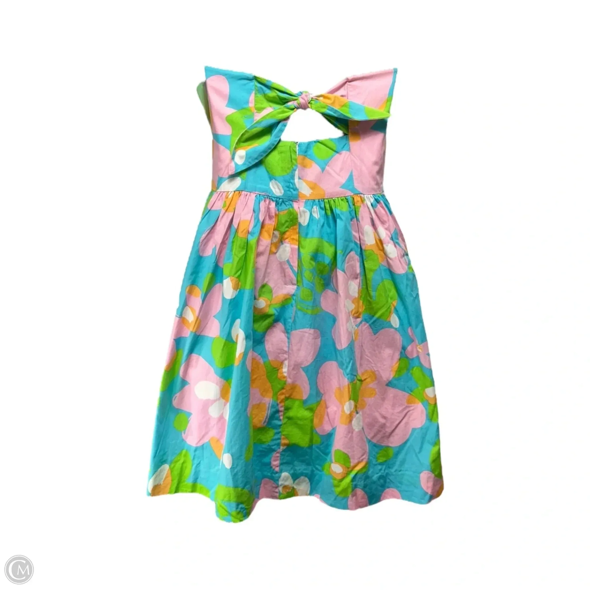 Richelle Strapless Dress Designer By Lilly Pulitzer In Shorely Blue Mojo, Size: 0