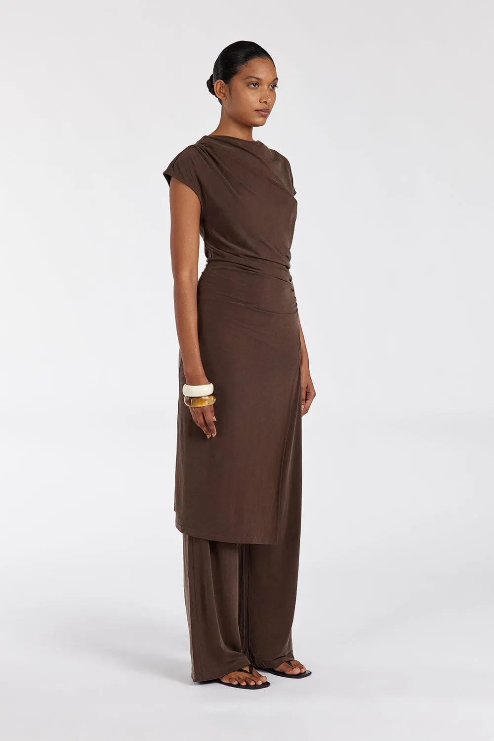 RIO BITTER CHOC WIDE LEG MODAL PANT