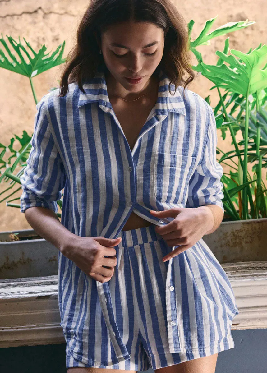Saturdays Stripe Shirt - White
