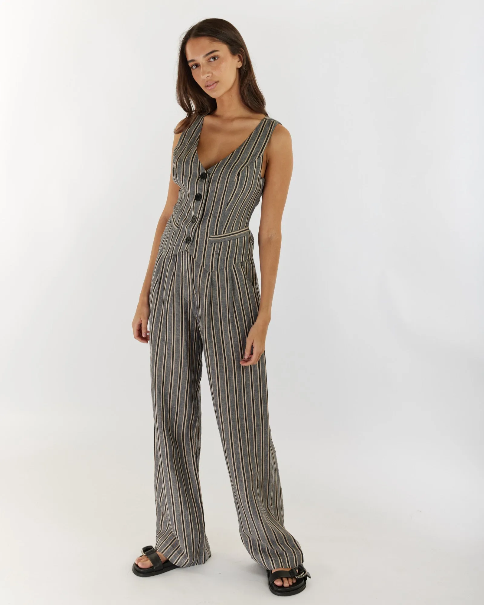 Set Sail Linen Stripe Pant