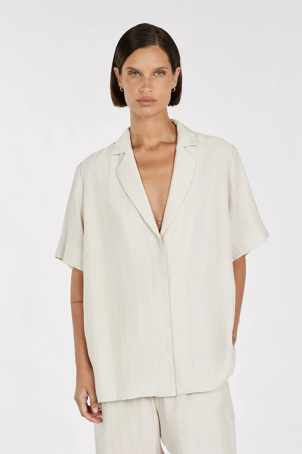 SHANIYA NATURAL LINEN BLEND SHIRT