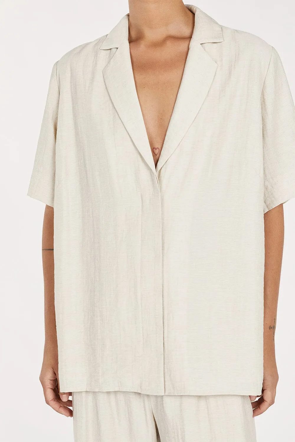 SHANIYA NATURAL LINEN BLEND SHIRT