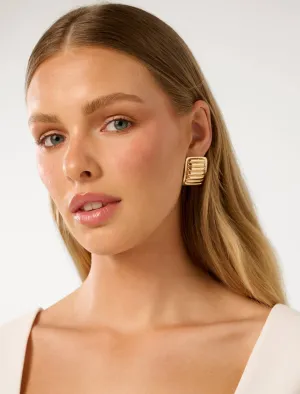 Signature Rylee Rectangle Stud Earrings