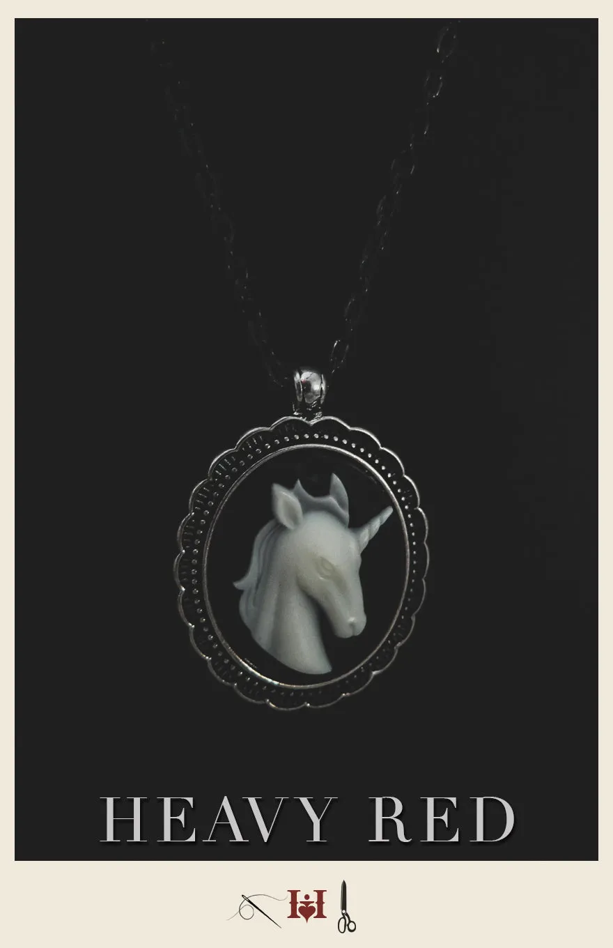 Unicorn Cameo Necklace