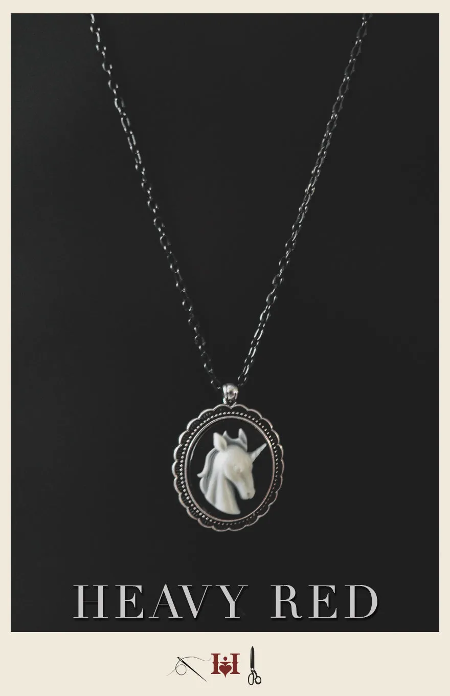 Unicorn Cameo Necklace