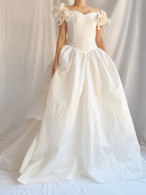 Vintage Cymbeline Paris Taffeta Layered Gown - S