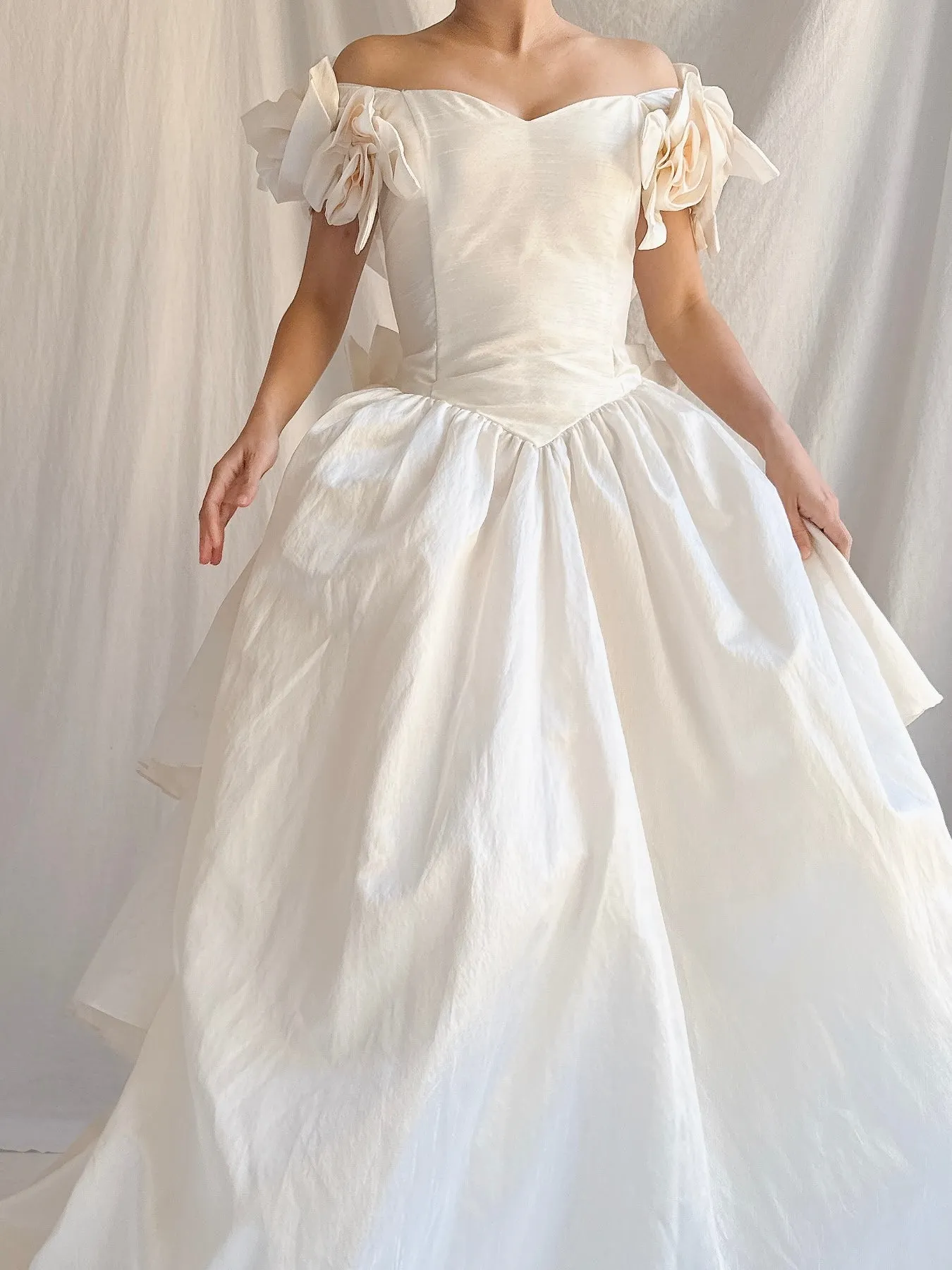 Vintage Cymbeline Paris Taffeta Layered Gown - S