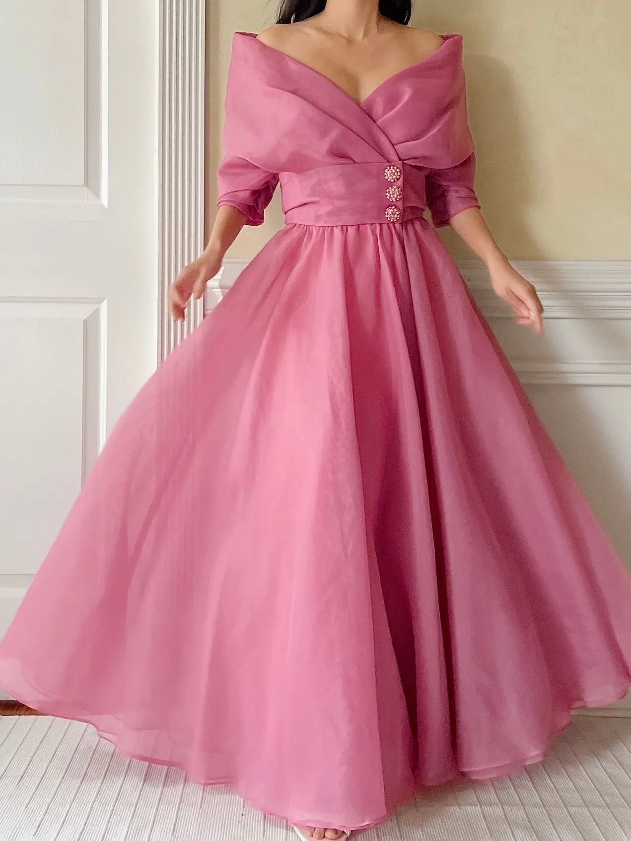 Vintage Organza Dress - S