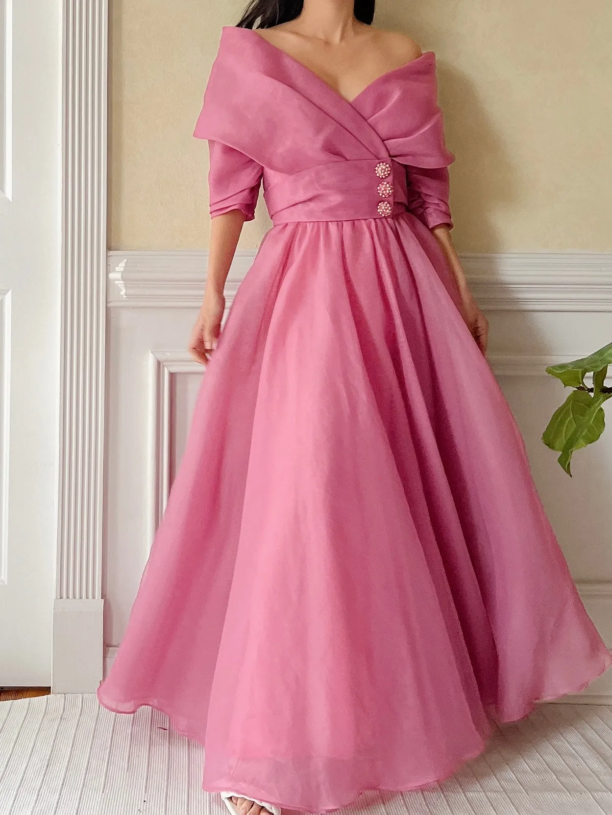 Vintage Organza Dress - S
