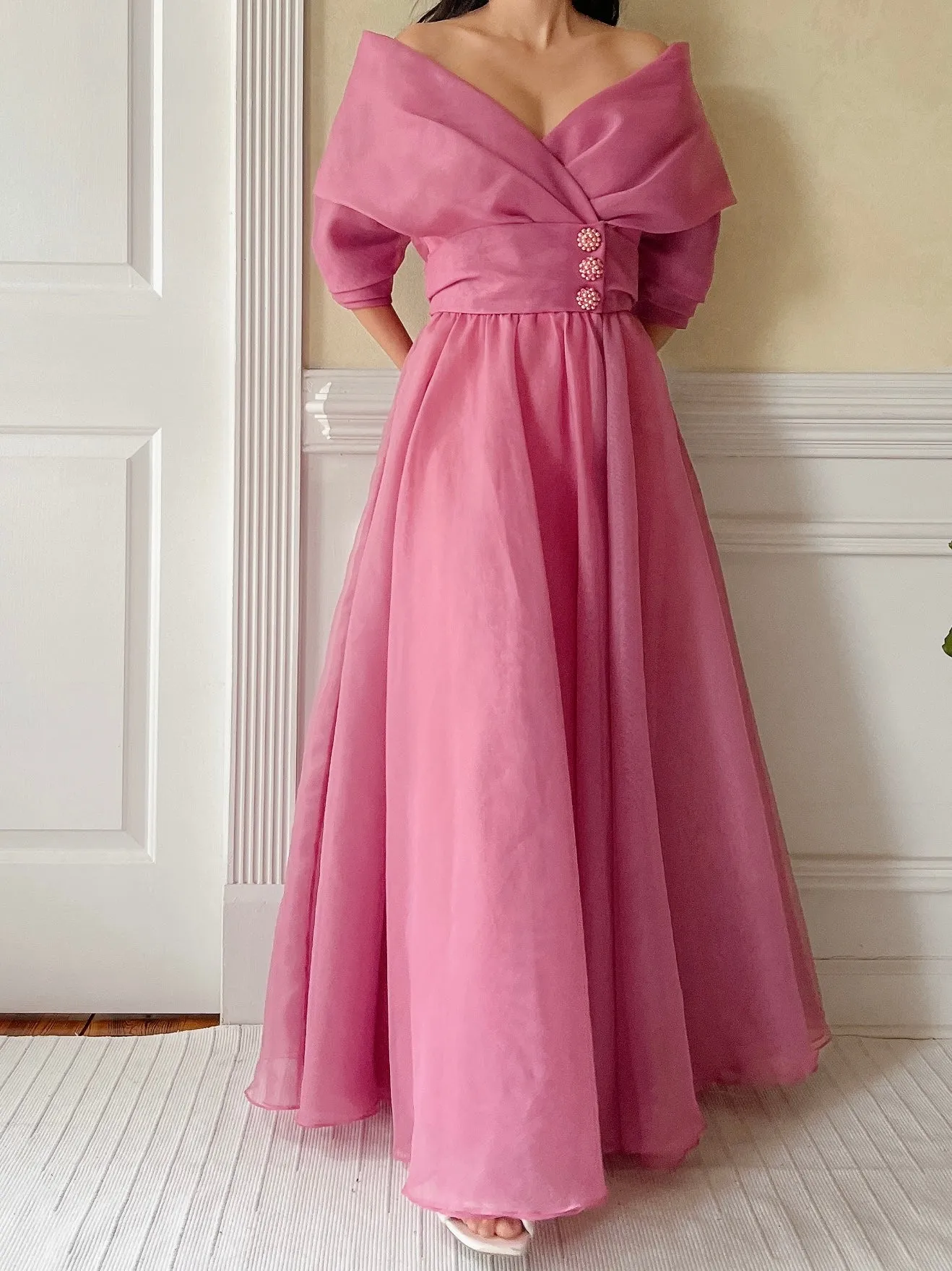 Vintage Organza Dress - S