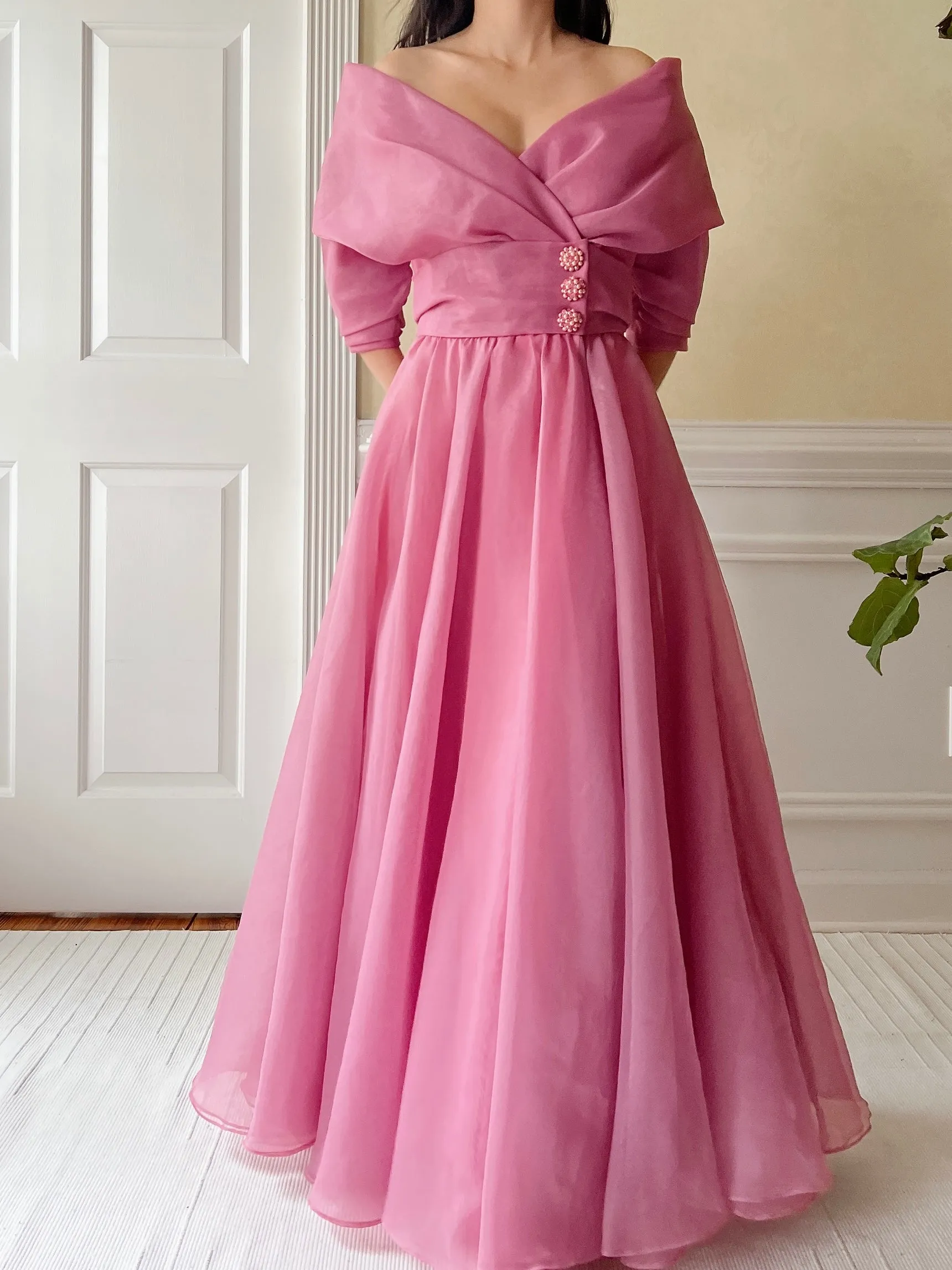 Vintage Organza Dress - S