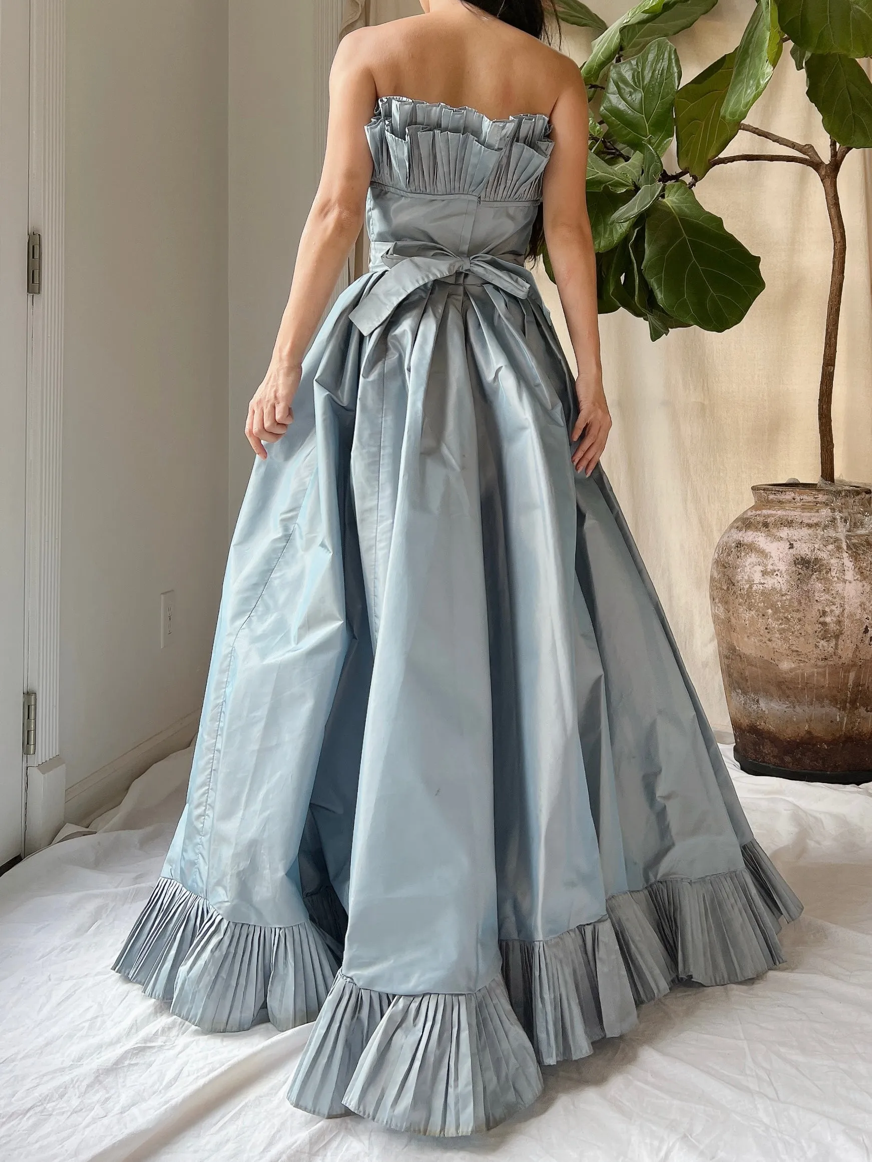 Vintage Pewter Victor Costa Gown - XS/2