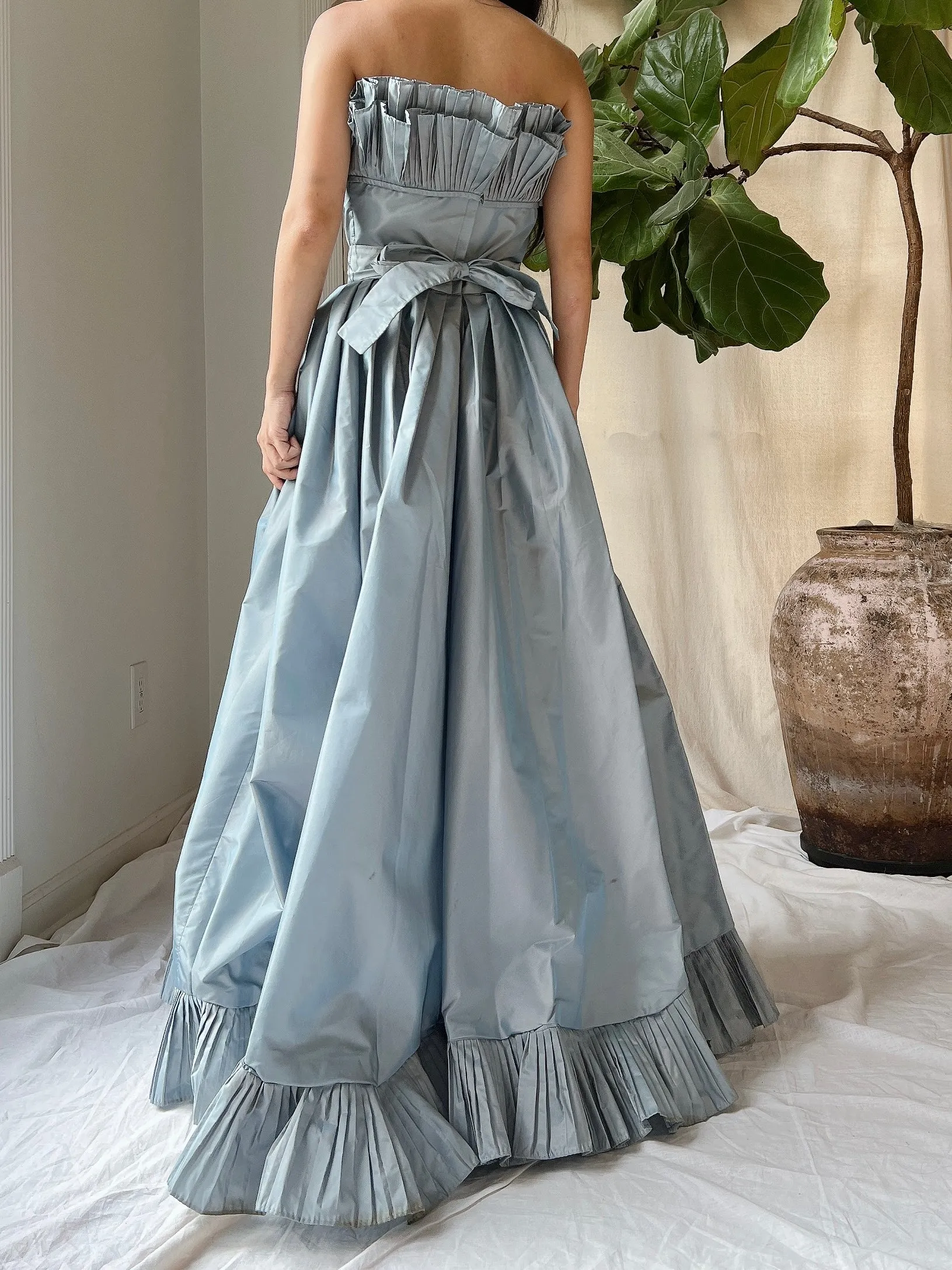 Vintage Pewter Victor Costa Gown - XS/2