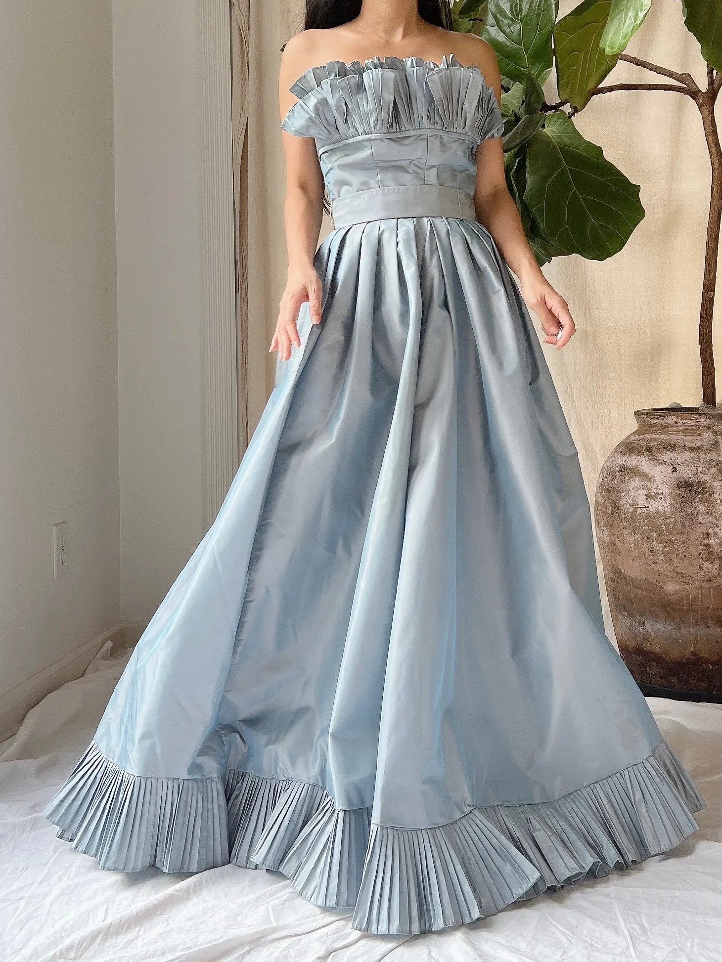 Vintage Pewter Victor Costa Gown - XS/2