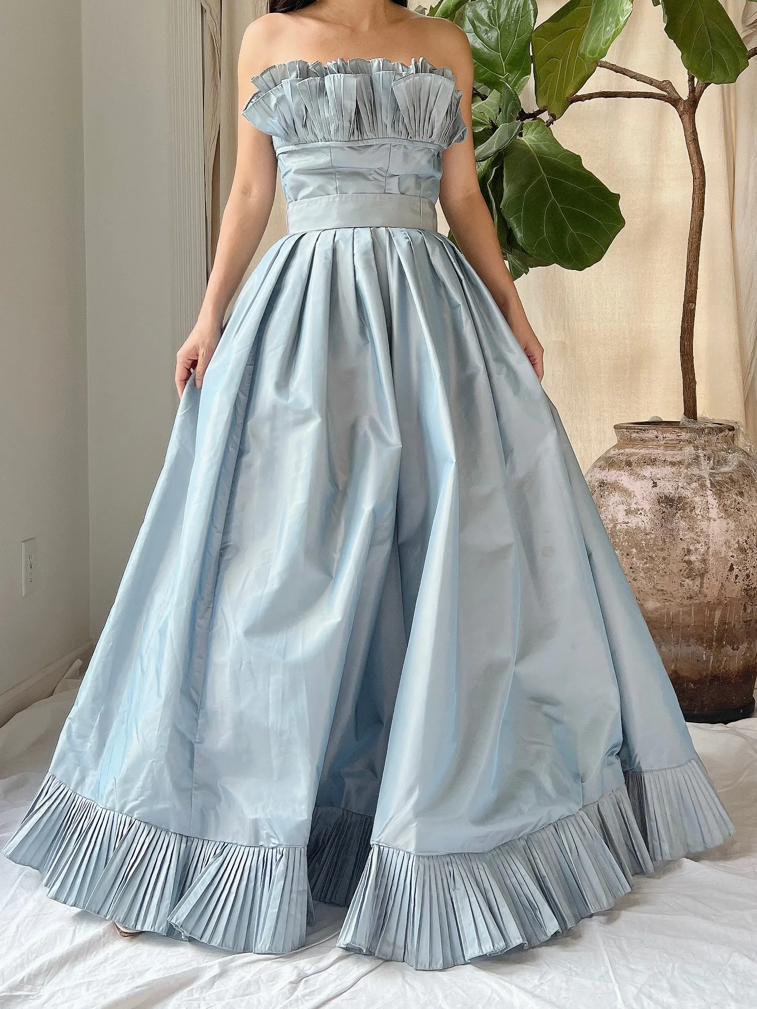 Vintage Pewter Victor Costa Gown - XS/2