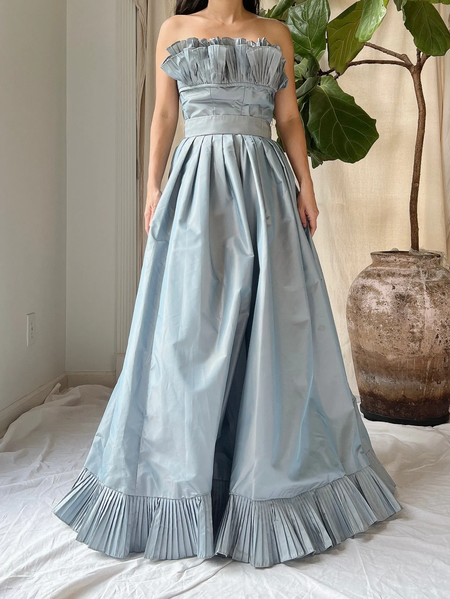 Vintage Pewter Victor Costa Gown - XS/2