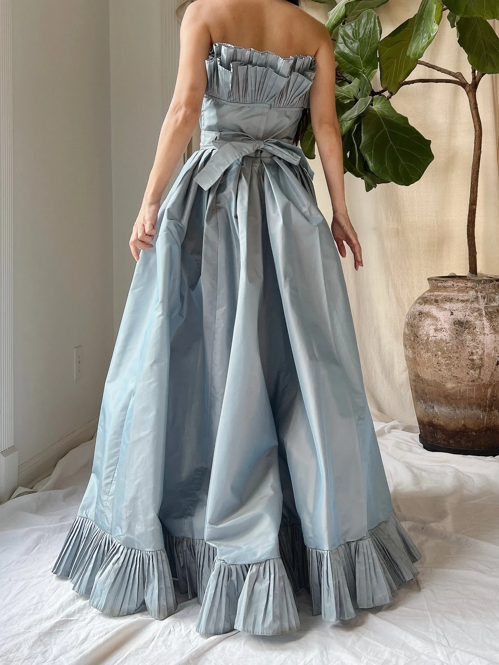 Vintage Pewter Victor Costa Gown - XS/2