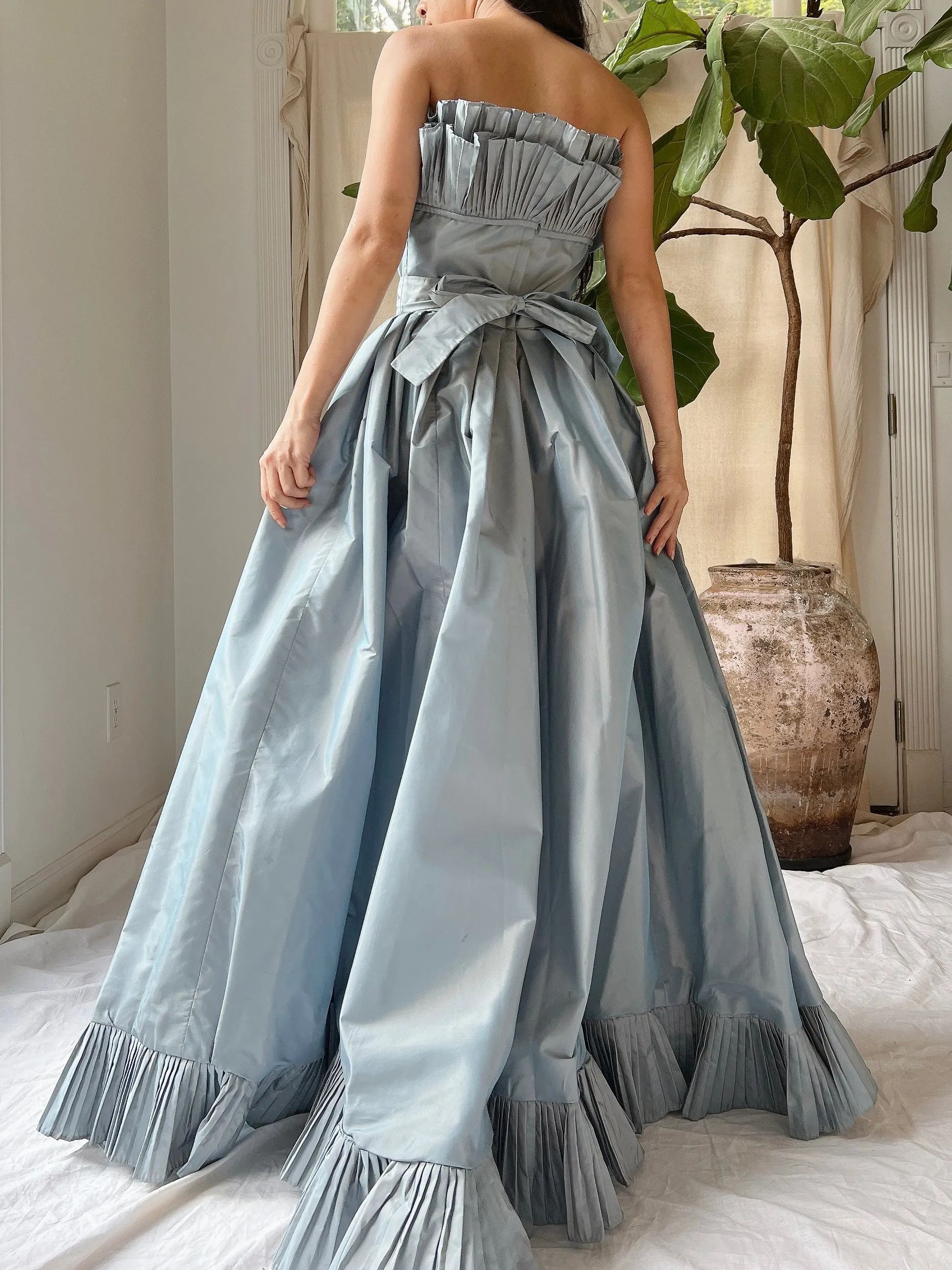 Vintage Pewter Victor Costa Gown - XS/2