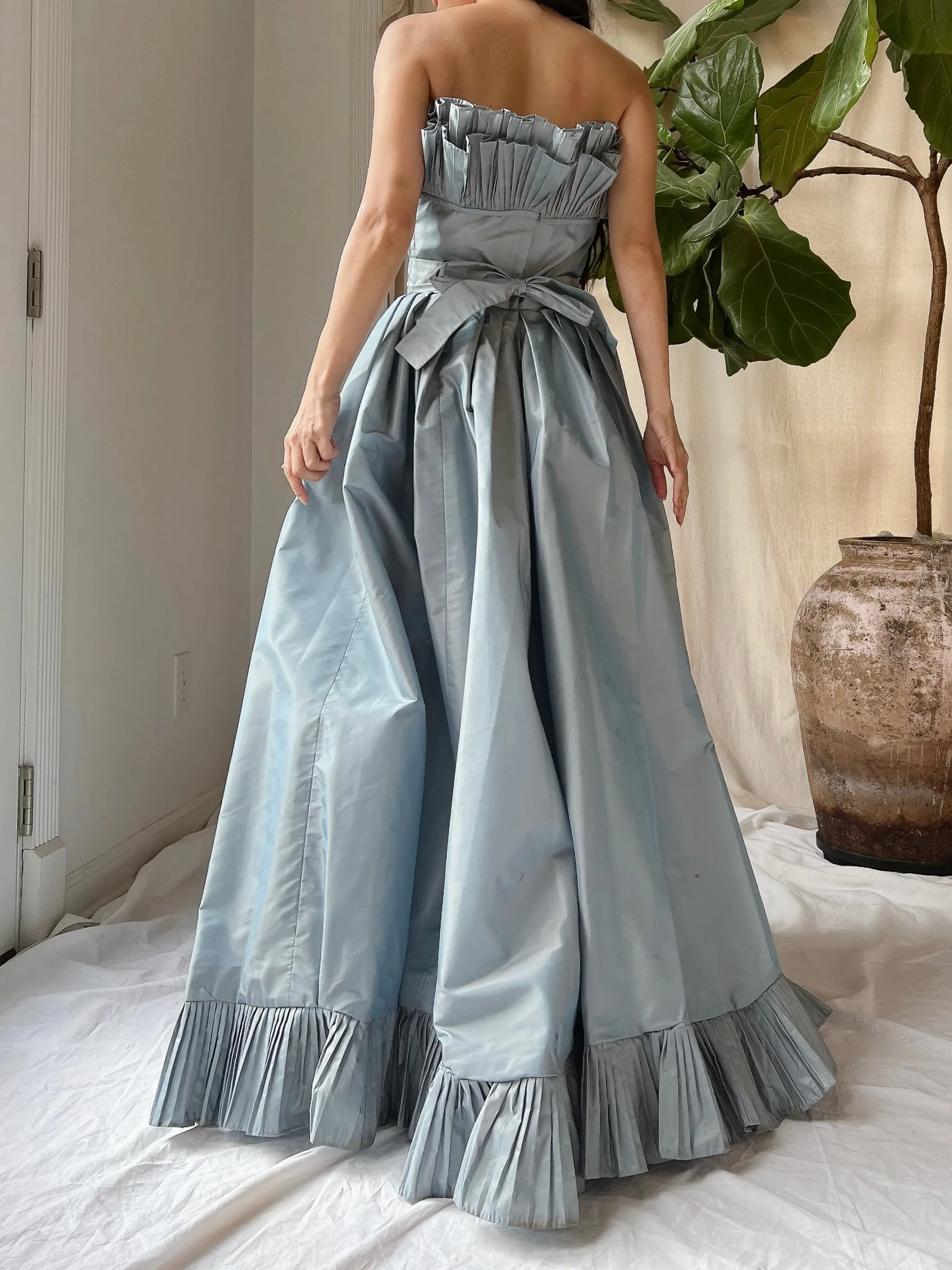 Vintage Pewter Victor Costa Gown - XS/2